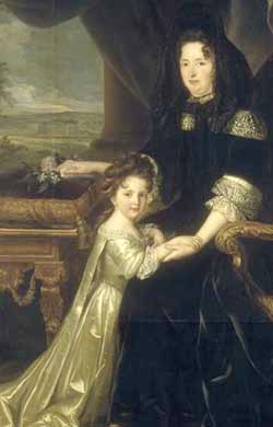 Françoise Charlotte Amable d'Aubigné vers 1694 avec sa tante Mme de Maintenon - par Louis Elle Ferdinand II (the elder) - 1688